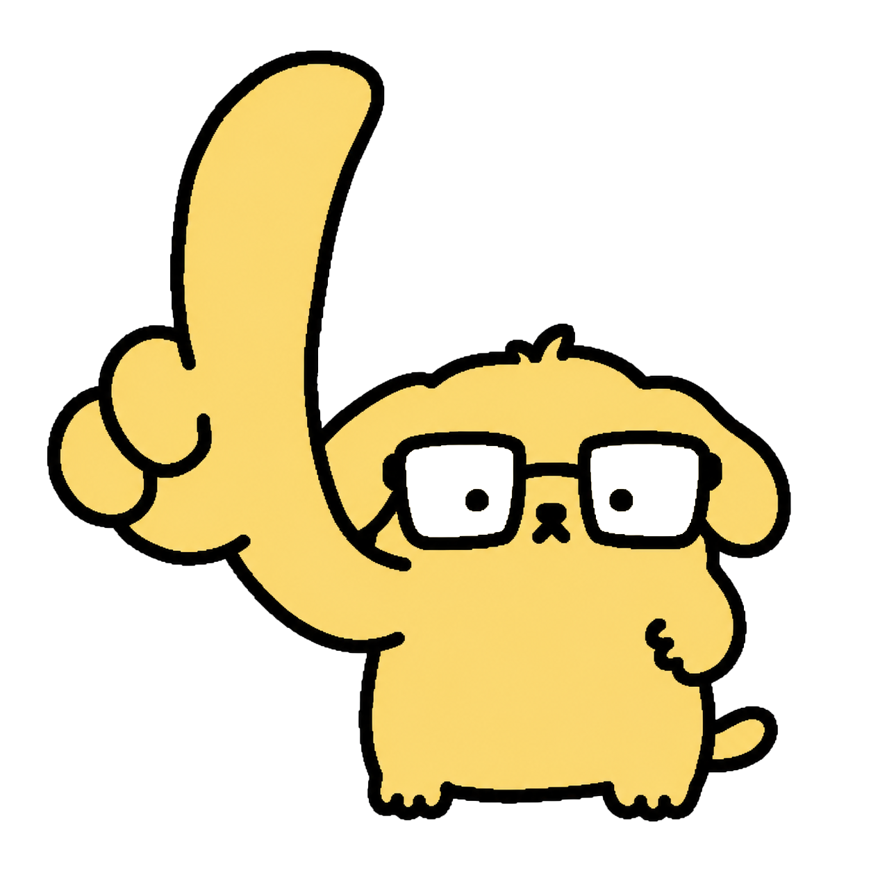 FRAP in glasses raising one finger to correct you
